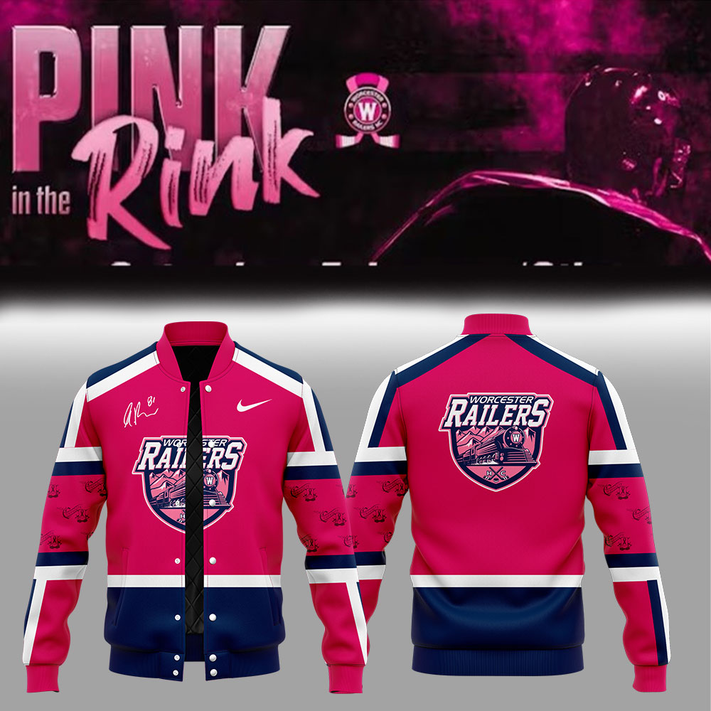Worcester Railers Pink In The Rink Autographed Anthony Repaci Bobblehead Jacket