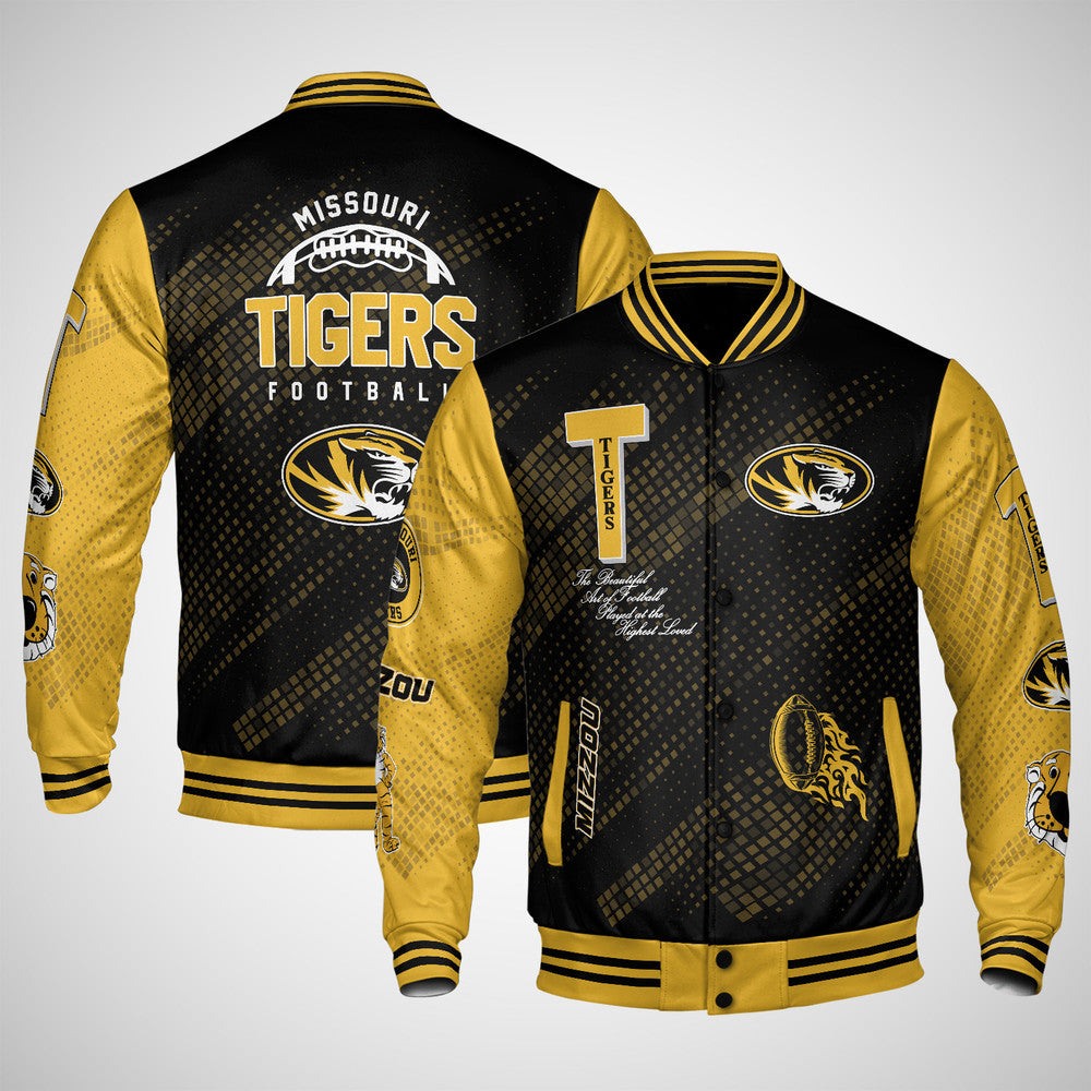 Missouri Tigers , Ncaa Pattern Baseball Jacket, Varsity Jacket V12
