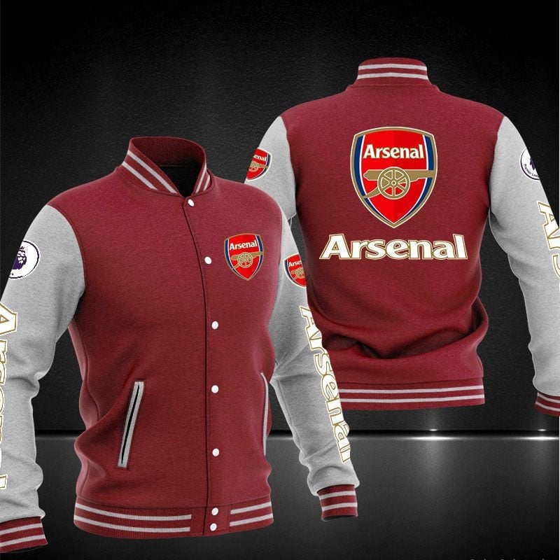 Arsenal F.C. Baseball Varsity Jacket Full Color