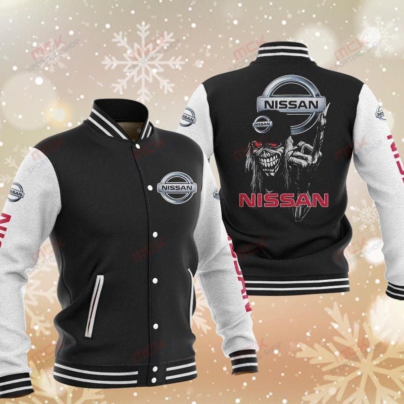 Nissan Skeleton Baseball Varsity Jacket Full Color