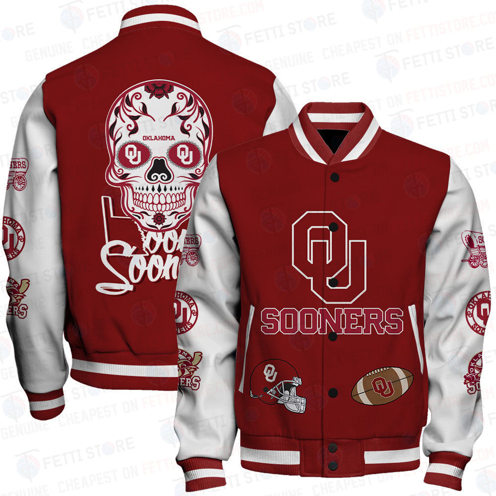 Oklahoma Sooners Ncaa Football Aop Varsity Jacket Stm