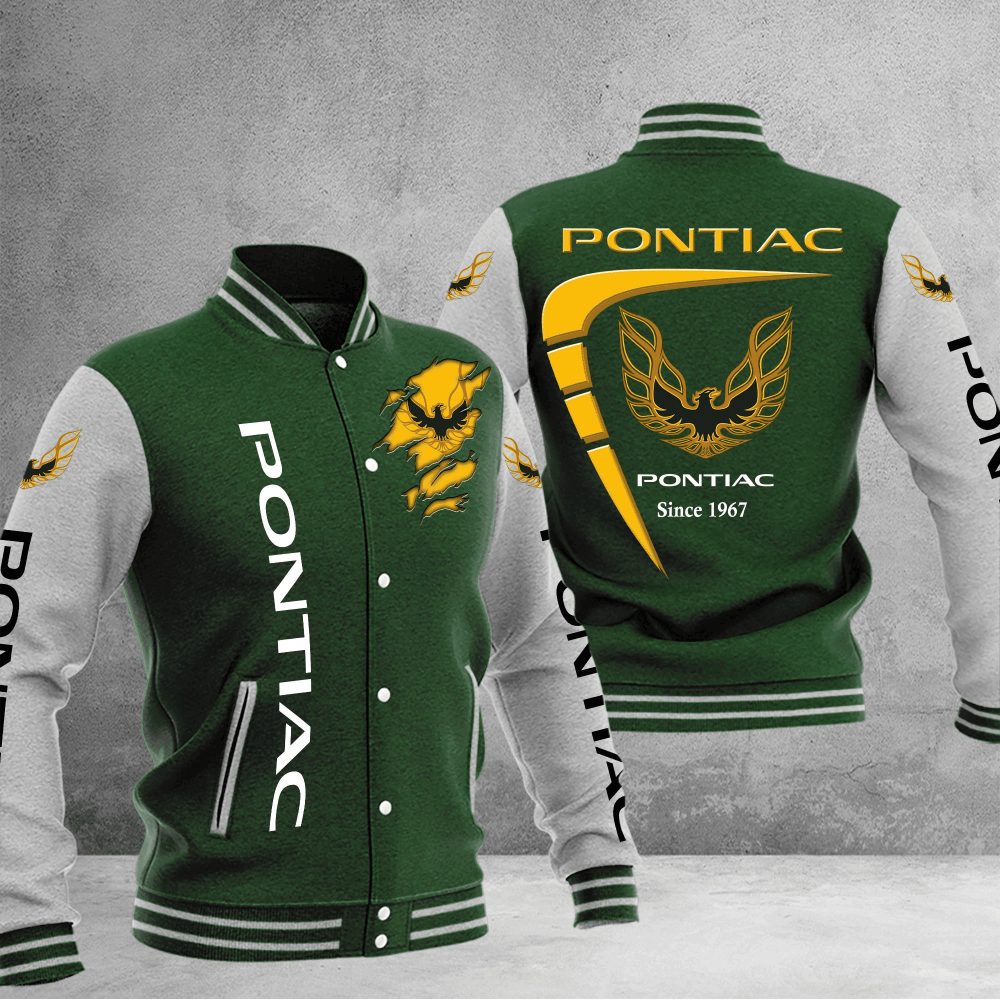 Firebird Pontiac Baseball Varsity Jacket Full Color
