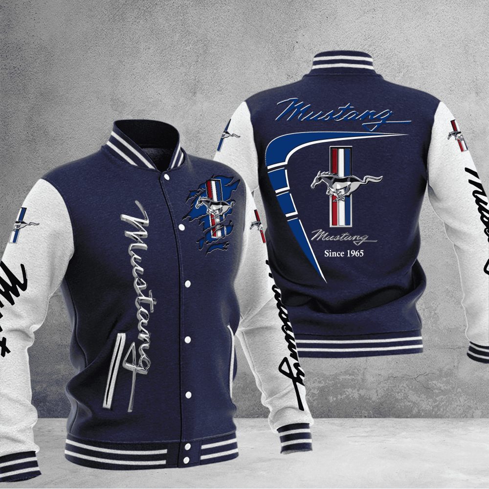 Ford-Mustang Baseball Varsity Jacket Full Color