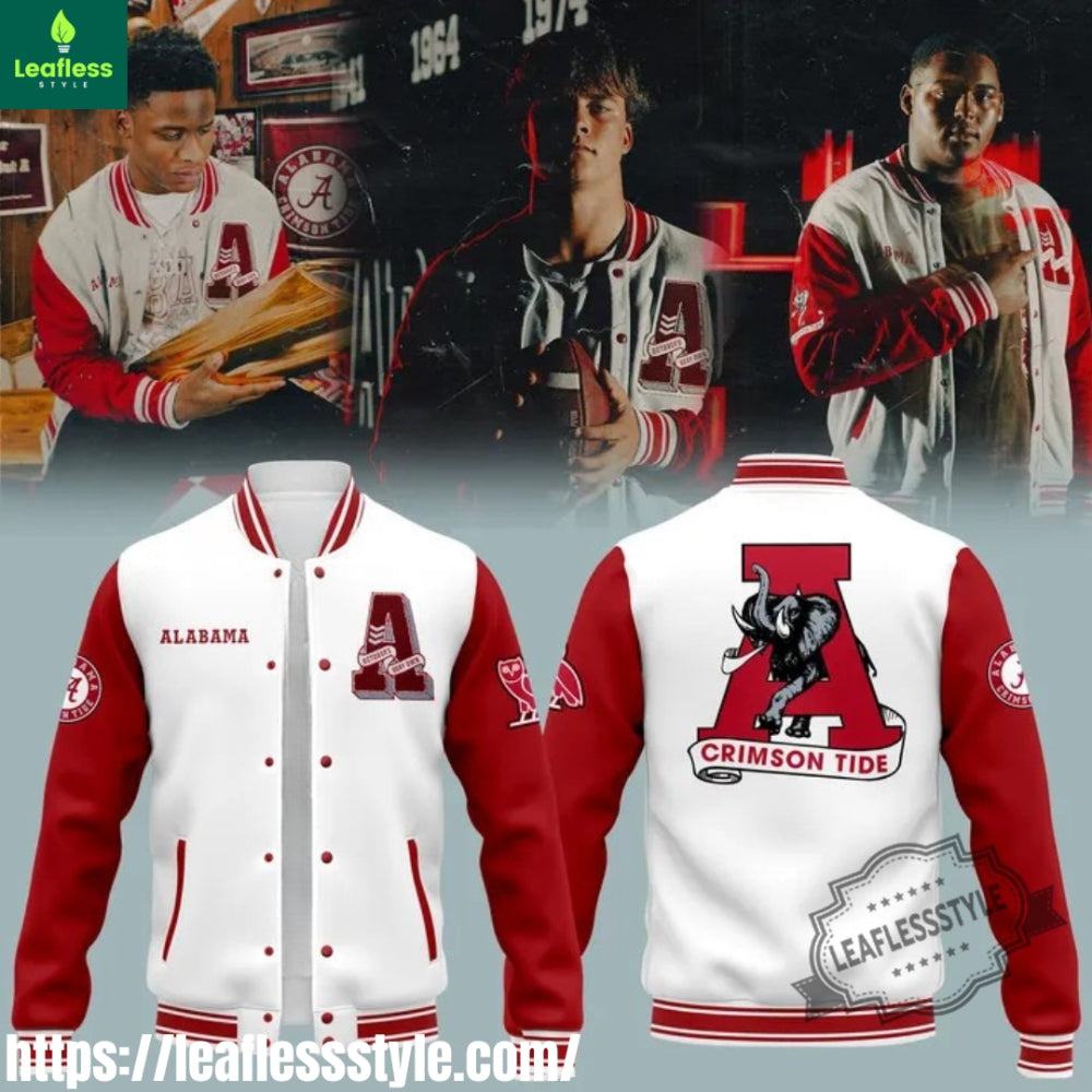 Alabama Football New 20252026 Baseball Jacket
