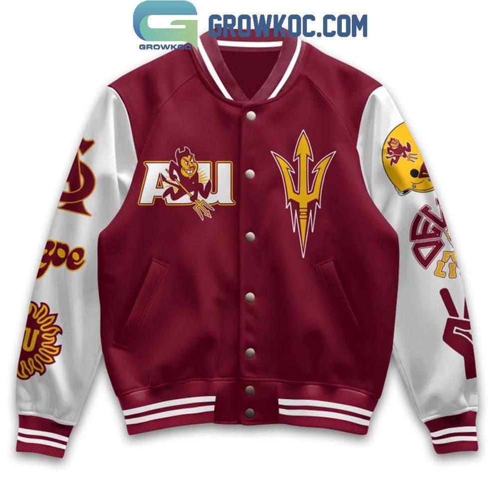 Asu Sun Devils 2024 Champions Varsity Jacket - Celebrate Big 12 Victory In Style!