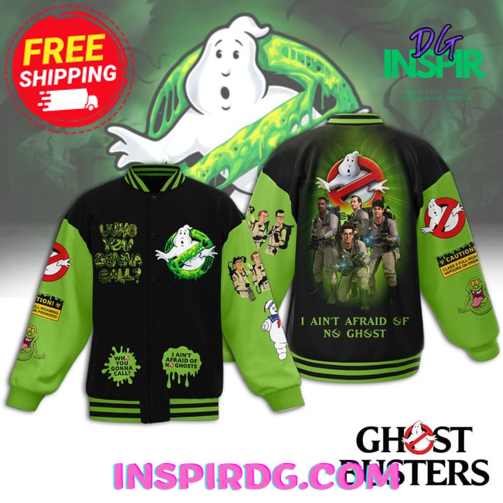 Ghostbusters Varsity Jacket  Retro Movie Fan Gear