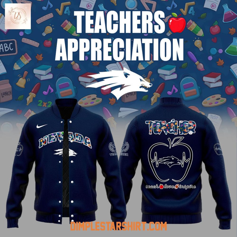 Nevada Wolf Pack Teachers Appreciation 2025 Baseball Jacket
