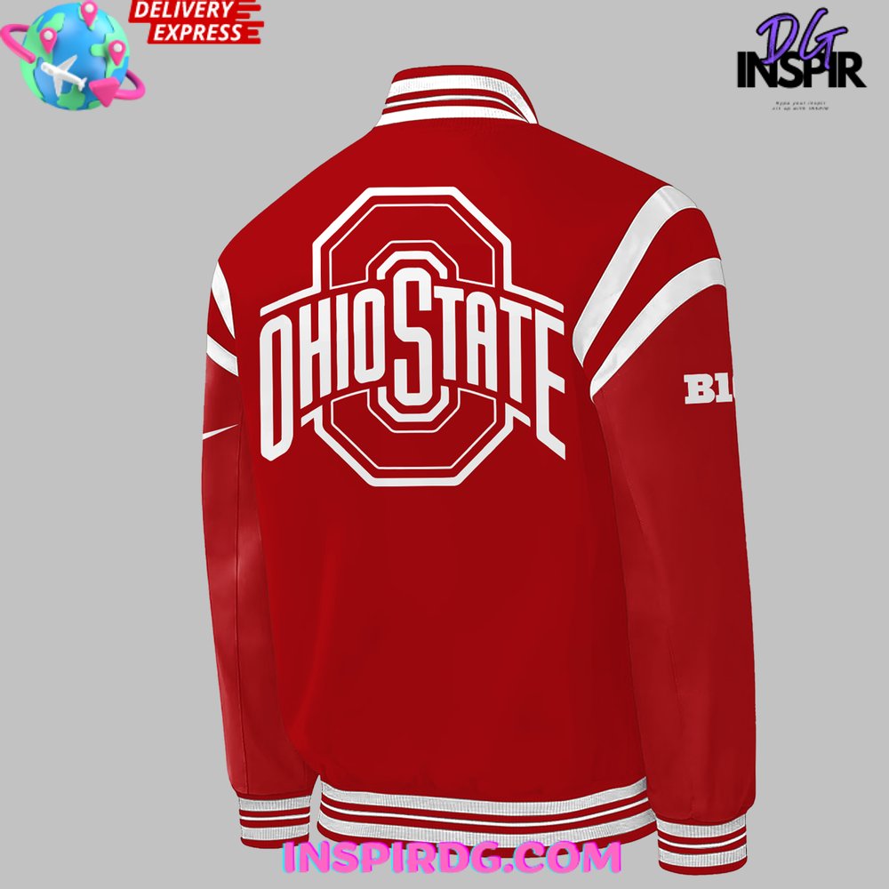 Ohio State Football Jesus Won 2024 Red Baseball Jacket