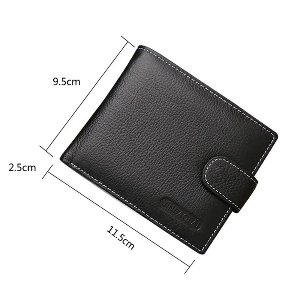 High-Quality Retro Men Wallets Name Engraving Genuine Leather Card Clips Zipper Male Coin Purses ID & Photo Holder for Men