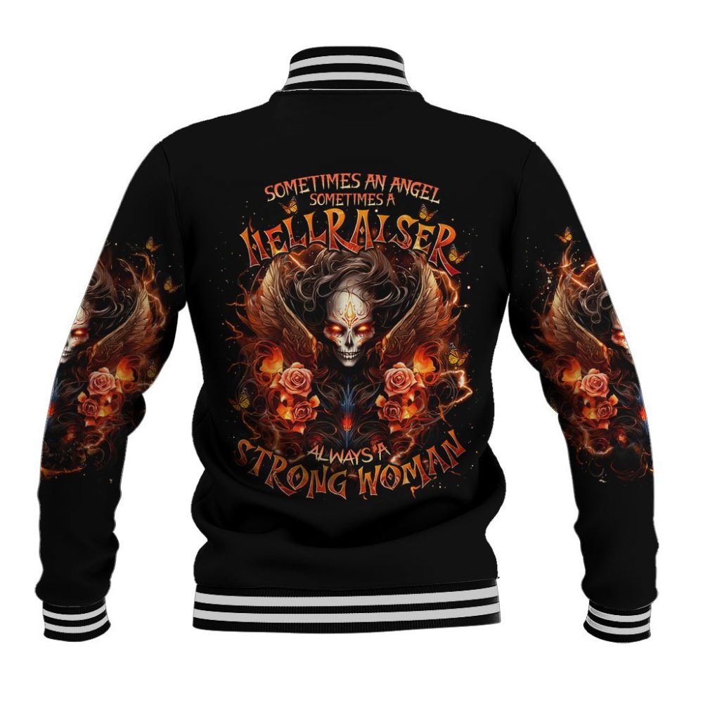 Angel Skull Baseball Jacket Sometimes An Angel Sometimes A Hellrasier Dt01