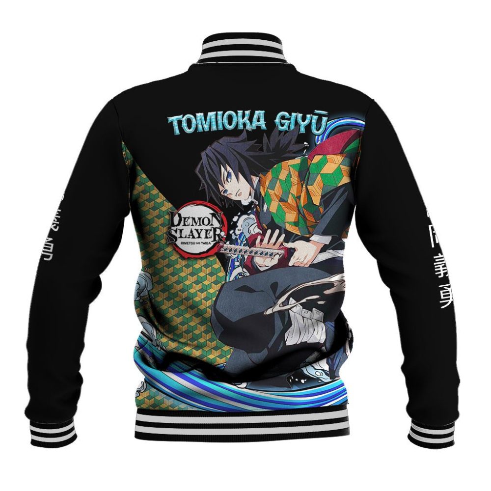 Anime Demon Slayers Giyuu Tomioka Baseball Jacket Basic Streetwear Ts07