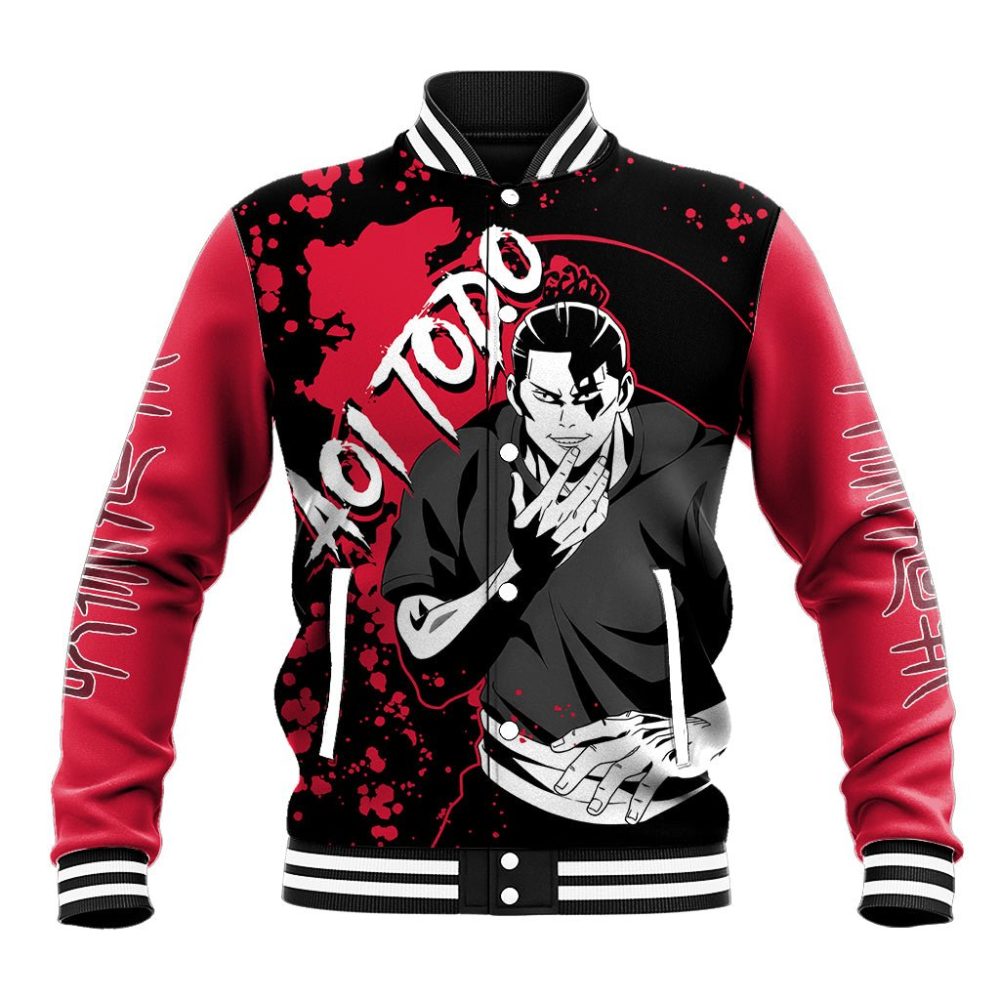 Aoi Todo Jujutsu Kaisen Baseball Jacket Manga Style Art Ts04