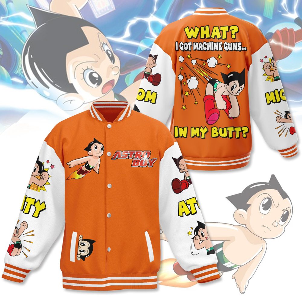 Astro Boy Machine Gun New Bomber Baseball Jacket For Fan