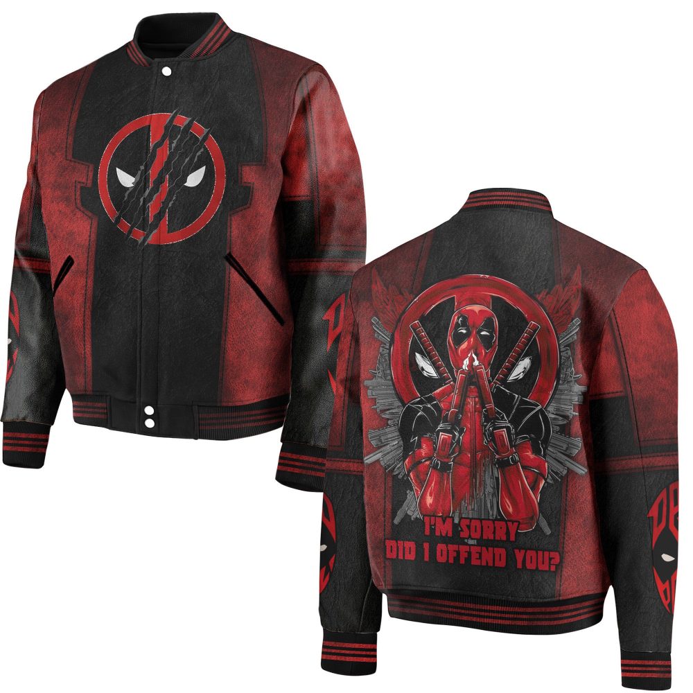 Stylish Red Graphic Bomber Jacket - Unisex, Comic-Inspired, Perfect For Fans!