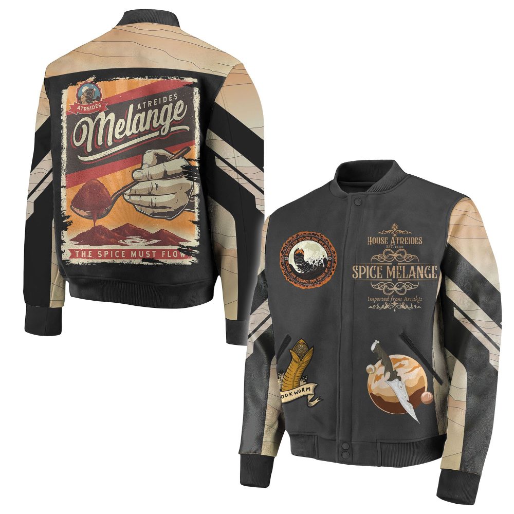 Spice Melange Bomber Jacket – Retro Atreides Design For Sci-Fi Fans
