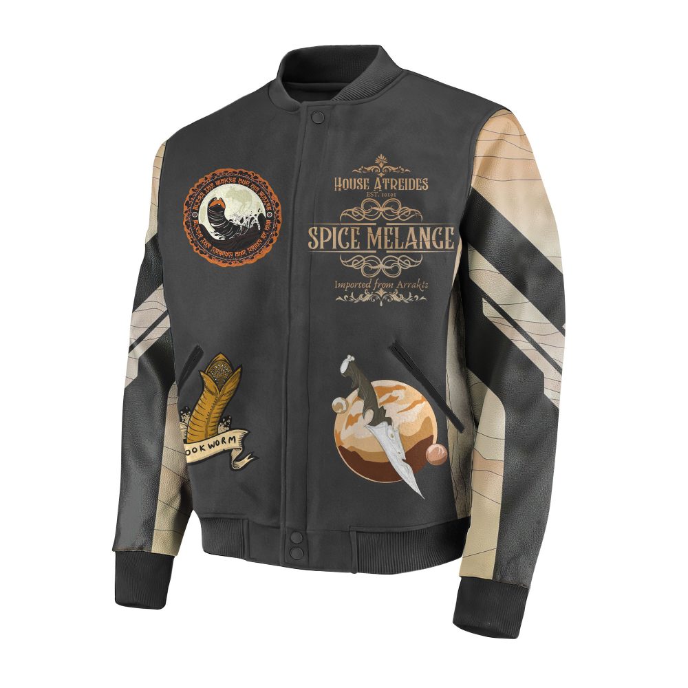 Spice Melange Bomber Jacket – Retro Atreides Design For Sci-Fi Fans