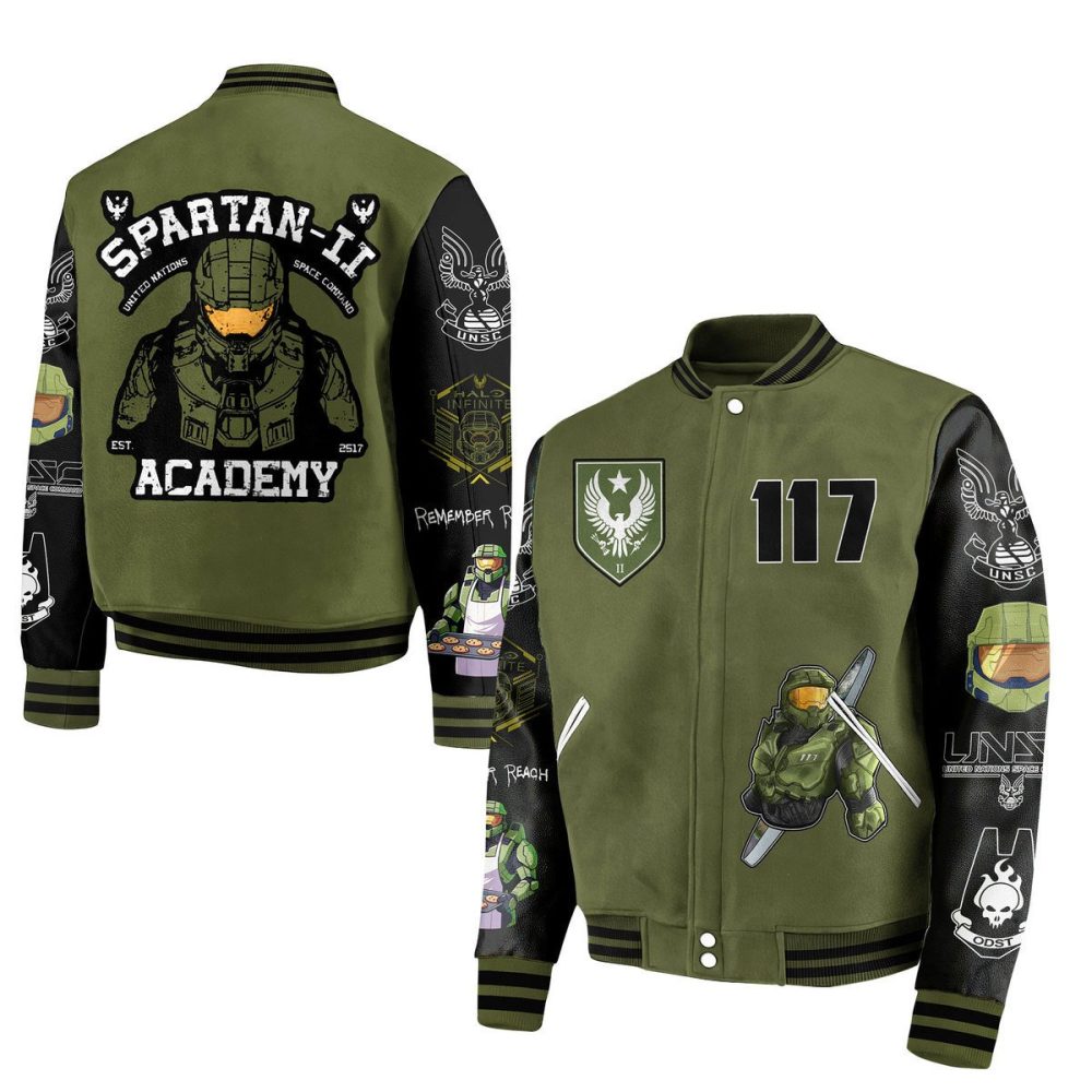 Master Chief Spartan Jacket - Halo Inspired Varsity Style With Unique Designs