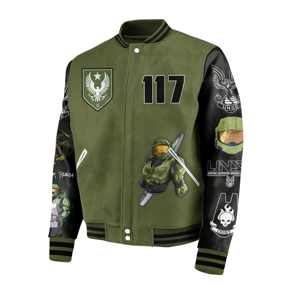 Master Chief Spartan Jacket - Halo Inspired Varsity Style With Unique Designs