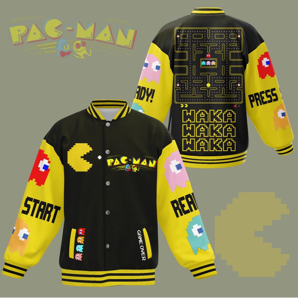 Pac Man New Bomber Baseball Jacket For Fan