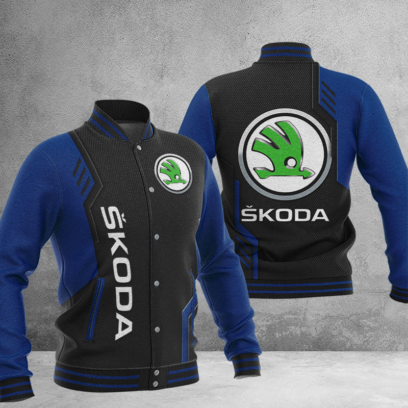 Skoda Dmhj0732 Baseball Jacket Logo Baseball Varsity Jacket