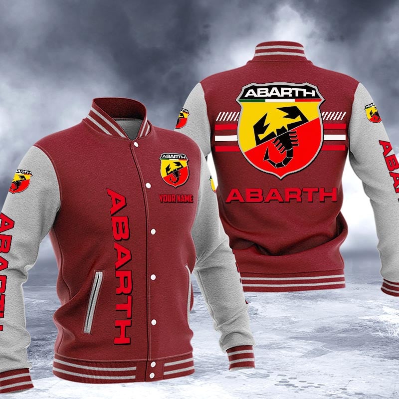 Abarth Dmhj1491 Logo Baseball Varsity Jacket
