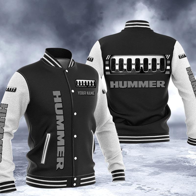 Hummer Dmhj1522 Logo Baseball Varsity Jacket