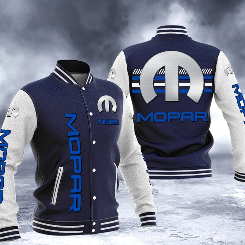 Mopar Dmhj1539 Logo Baseball Varsity Jacket