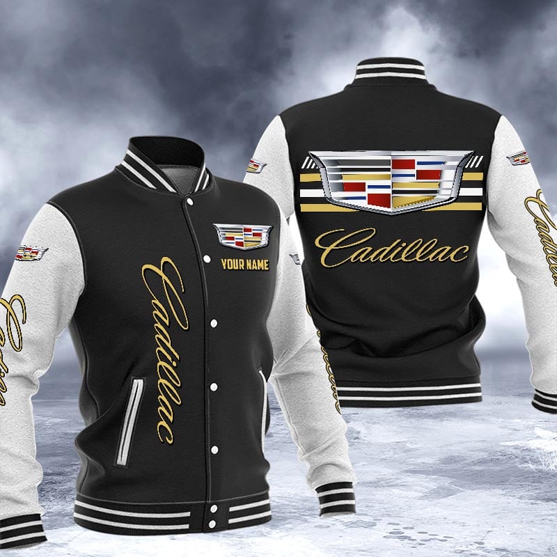 Cadillac Dmhj1501 Logo Baseball Varsity Jacket