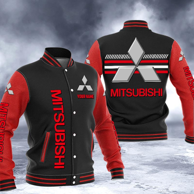 Mitsubishi Dmhj1538 Logo Baseball Varsity Jacket