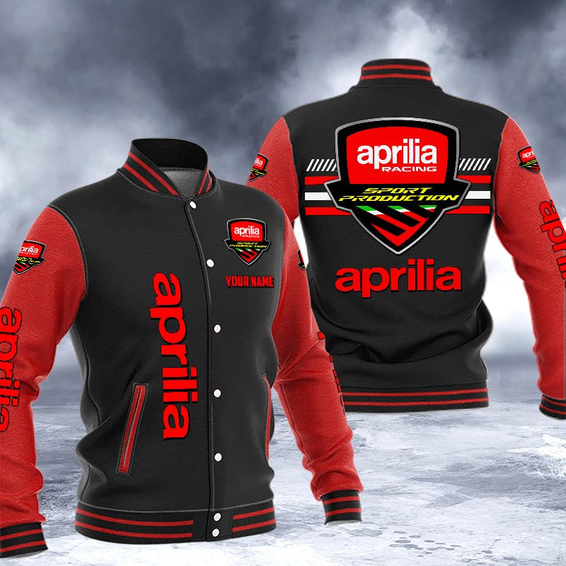 Aprilia Dmhj1568 Logo Baseball Varsity Jacket