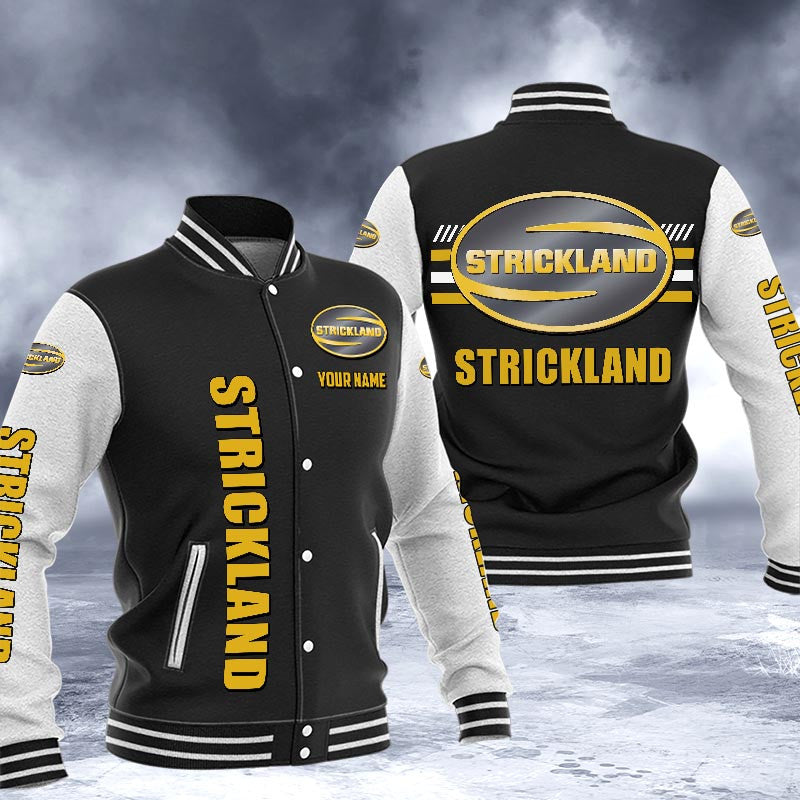 Strickland Dmhj1644 Logo Baseball Varsity Jacket