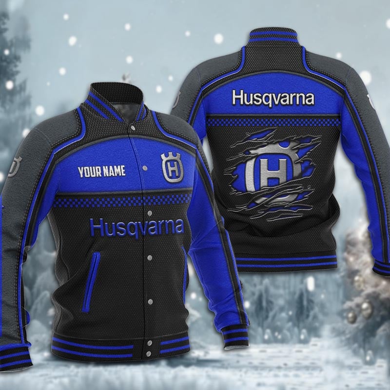 Husqvarna Dmhj1883 Baseball Jacket Logo Baseball Varsity Jacket