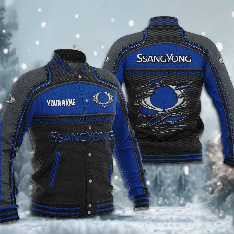 Ssangyong Motor Dmhj1853 Baseball Jacket Logo Baseball Varsity Jacket