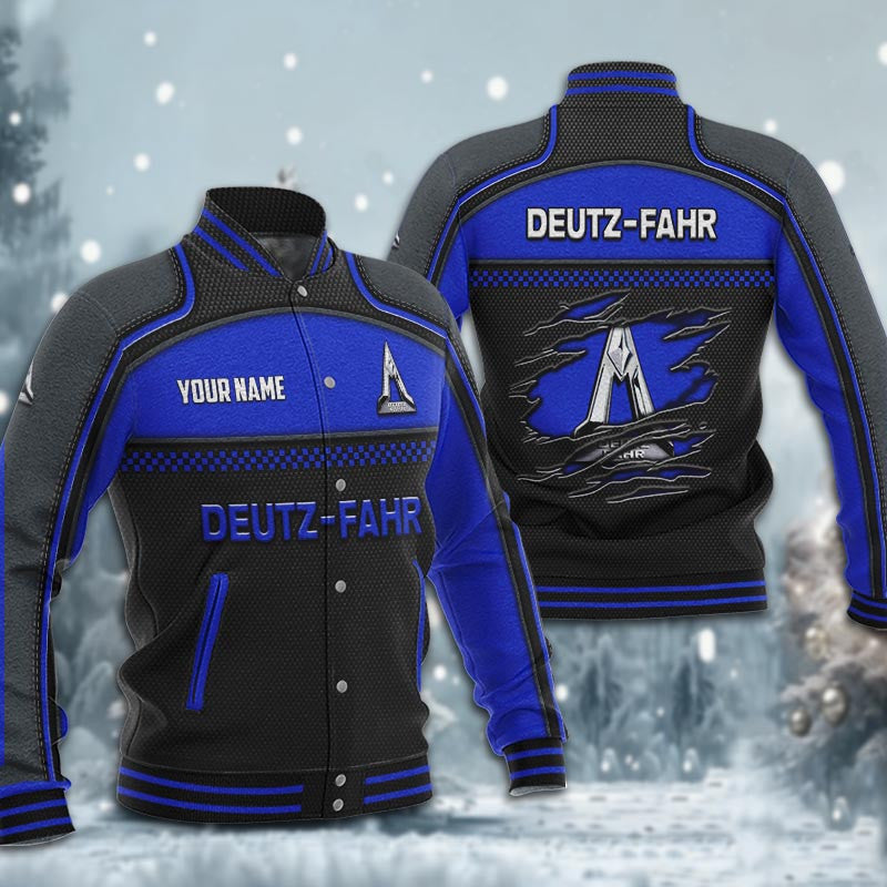Deutz-Fahr Dmhj1916 Baseball Jacket Logo Baseball Varsity Jacket