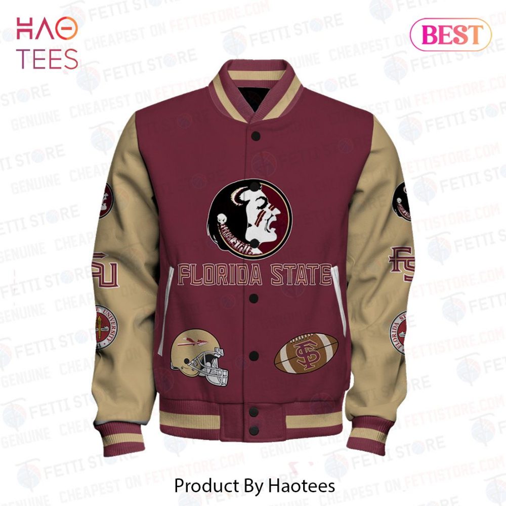 Florida State Varsity Jacket - Fear The Spear Design, Perfect For Fans!