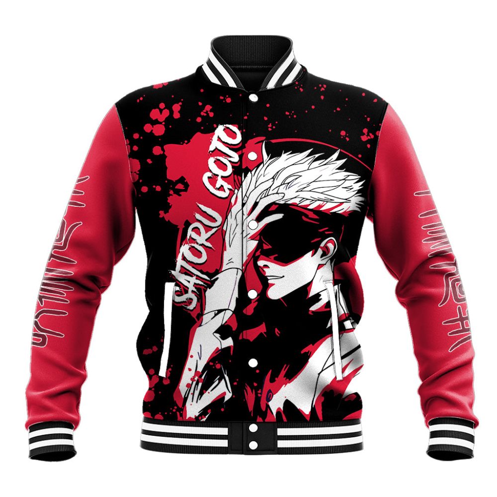 Satoru Gojo Baseball Jacket Jujutsu Kaisen Anime Ts04