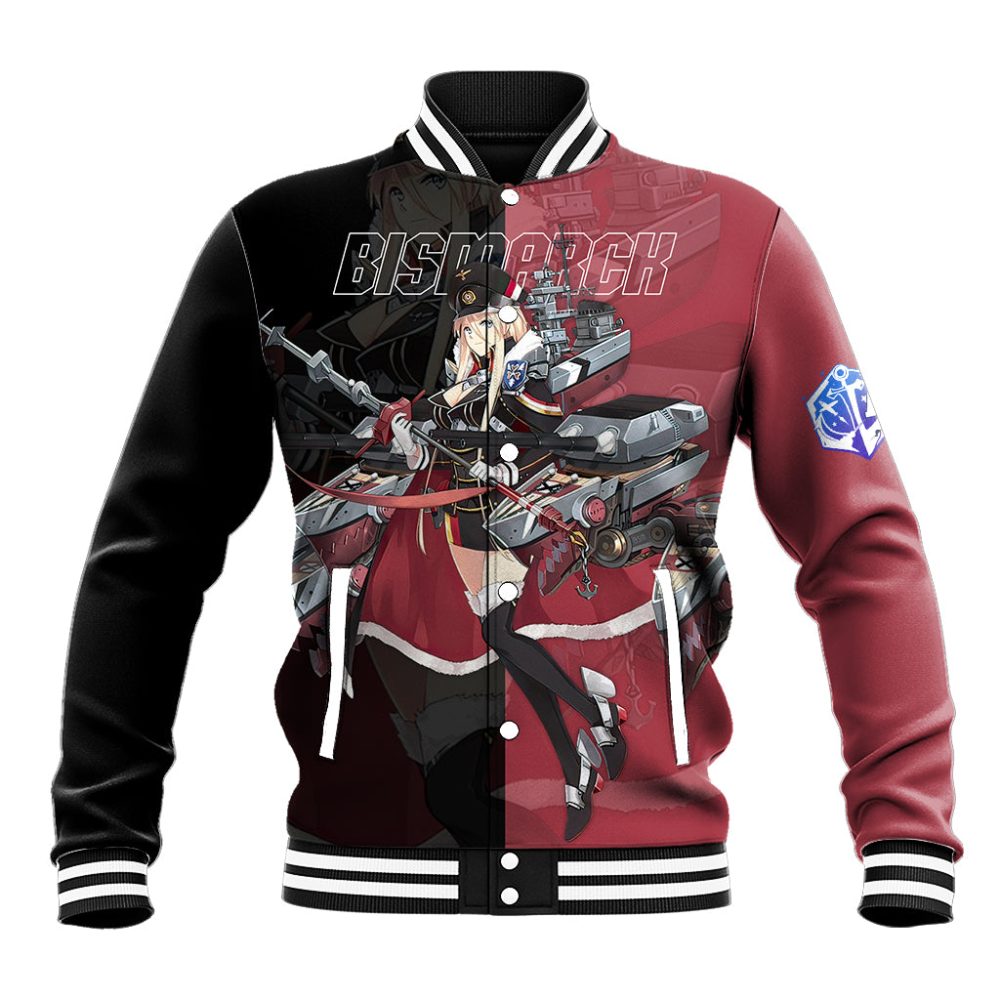 Bismarck - Azur Lane Baseball Jacket Anime Game Style Ts04