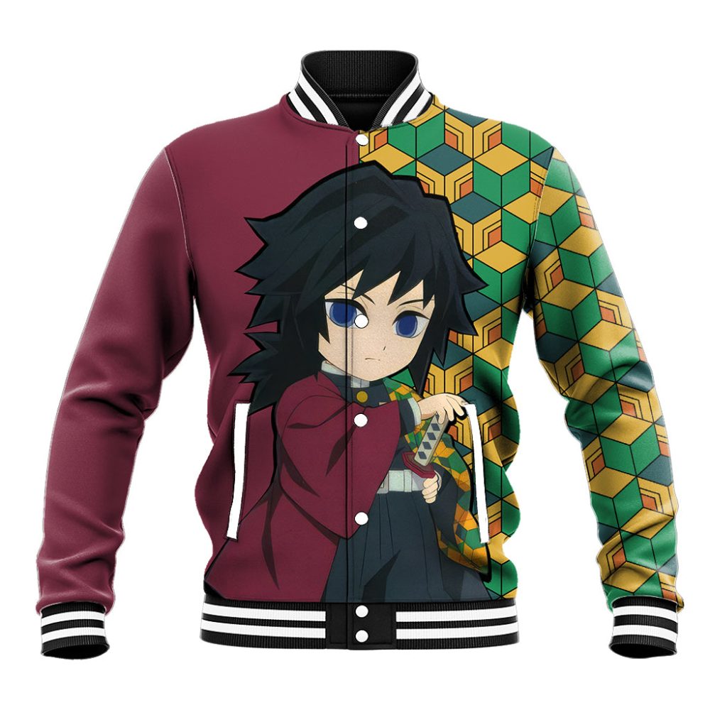 Giyuu Baseball Jacket Demon Slayer Funny Style Ts04