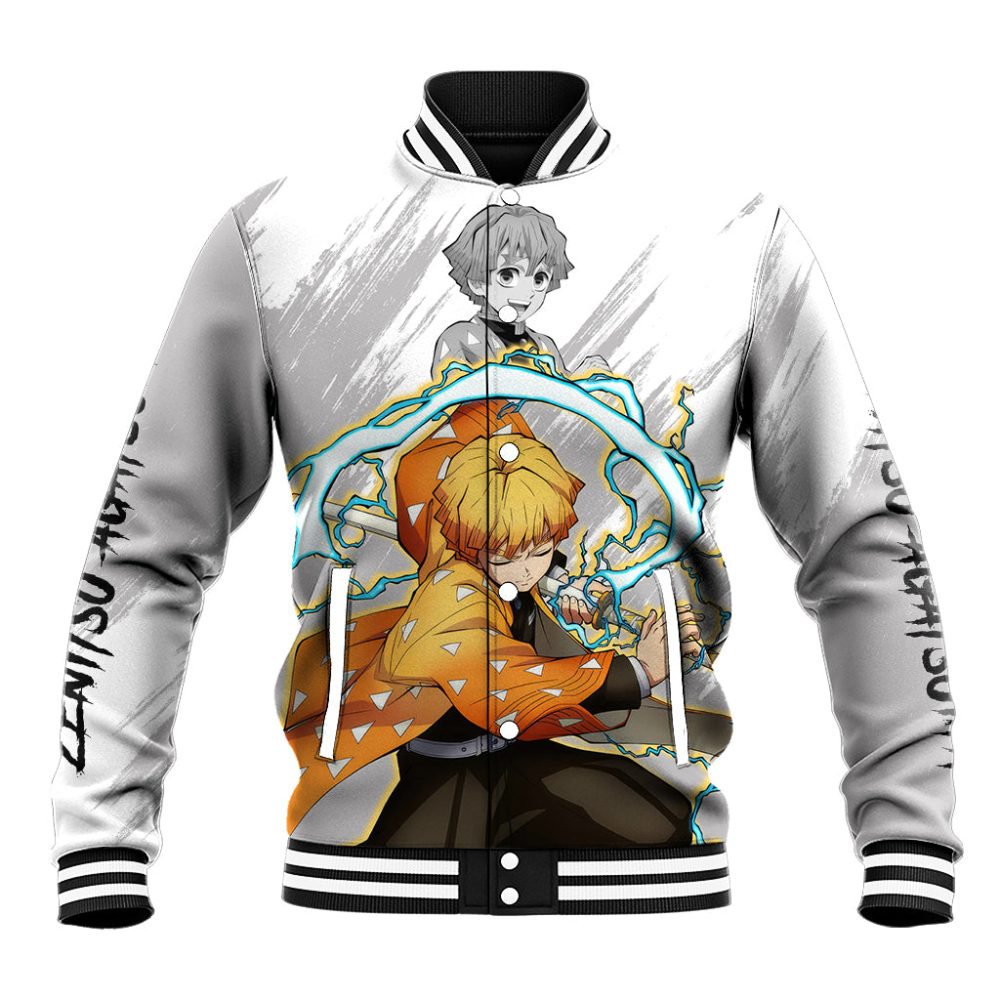 Zenitsu Baseball Jacket Demon Slayer Ts04