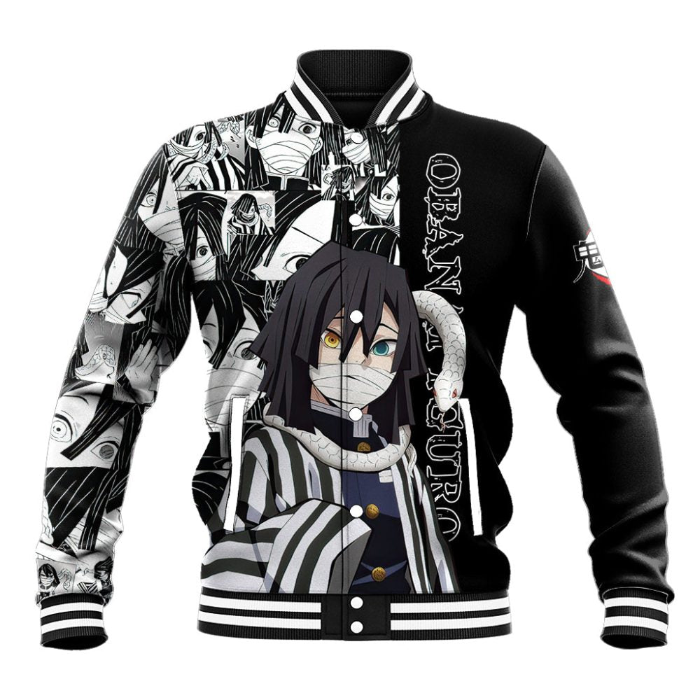 Obanai Iguro Baseball Jacket Demon Slayer Ts04