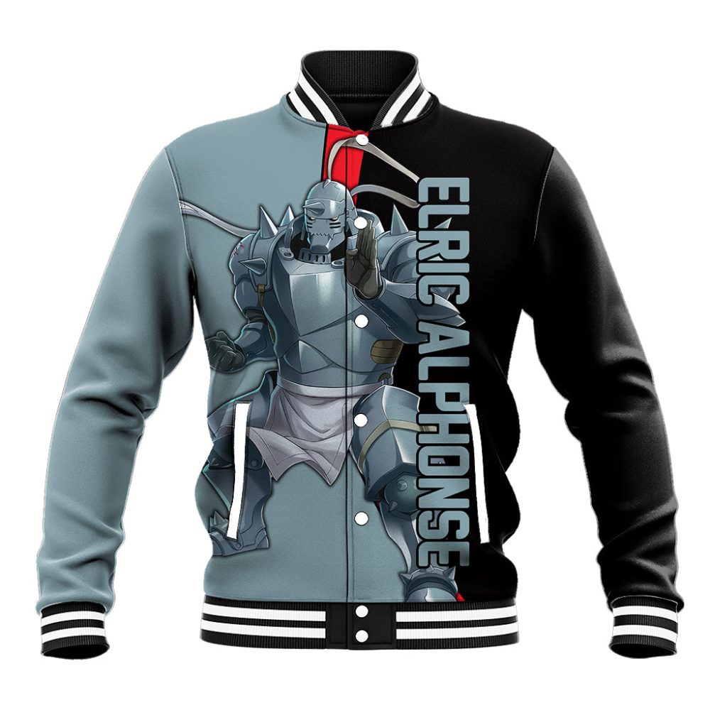 Elric Alphonse - Fullmetal Alchemist Baseball Jacket Anime Style Ts04
