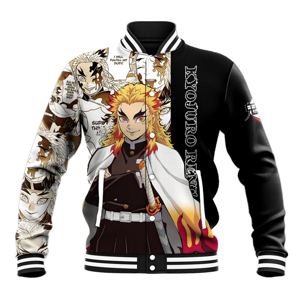 Kyojuro Rengoku Baseball Jacket Demon Slayer Ts04