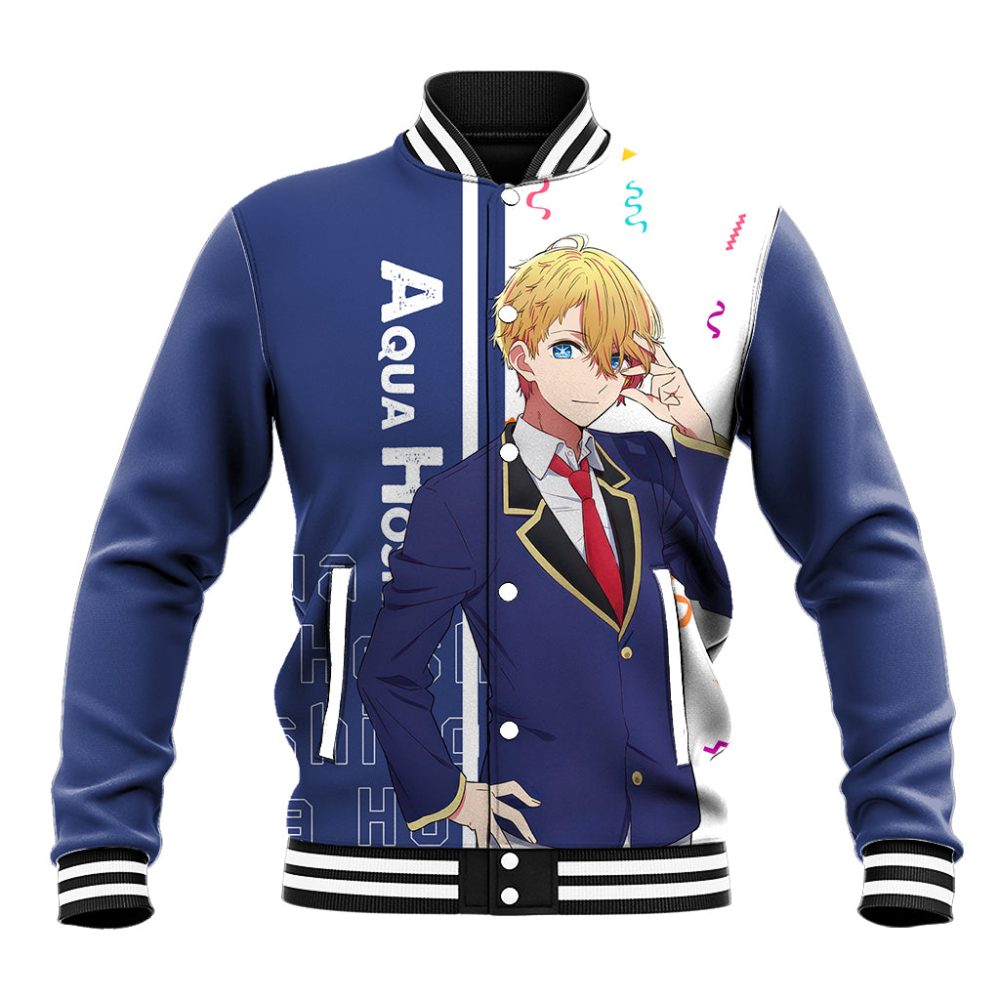 Aquamarine Hoshino - Oshi No Ko Baseball Jacket Anime Style Ts04