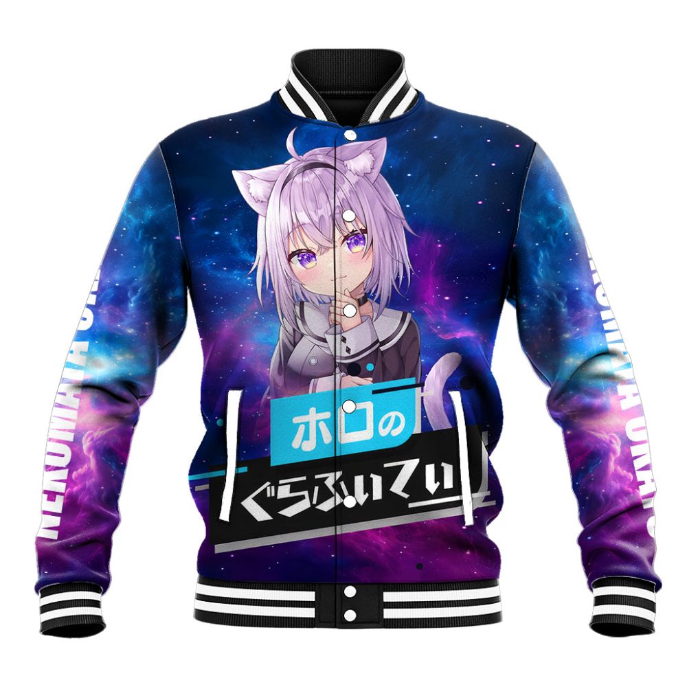 Nekomata Okayu Holo Live Baseball Jacket Galaxy Style Ts04