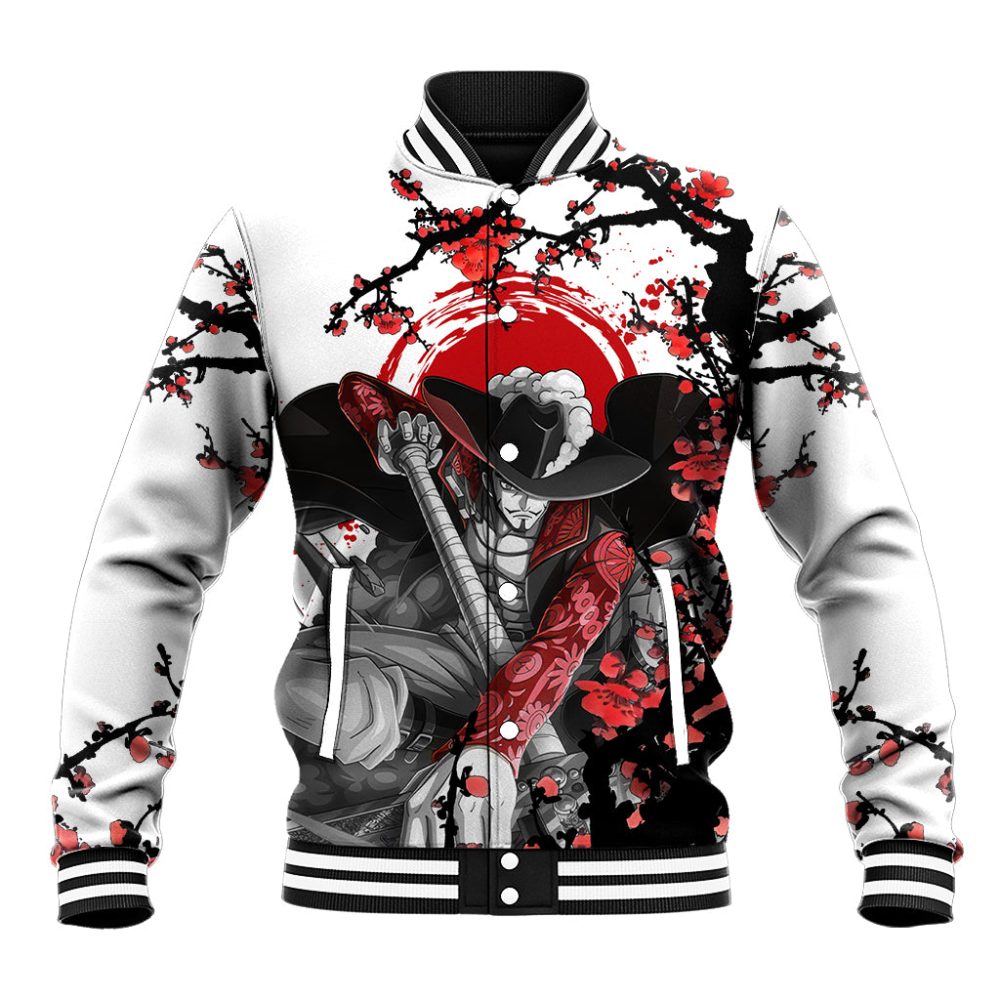 Dracule Mihawk - Japan Style Anime Baseball Jacket Ts04