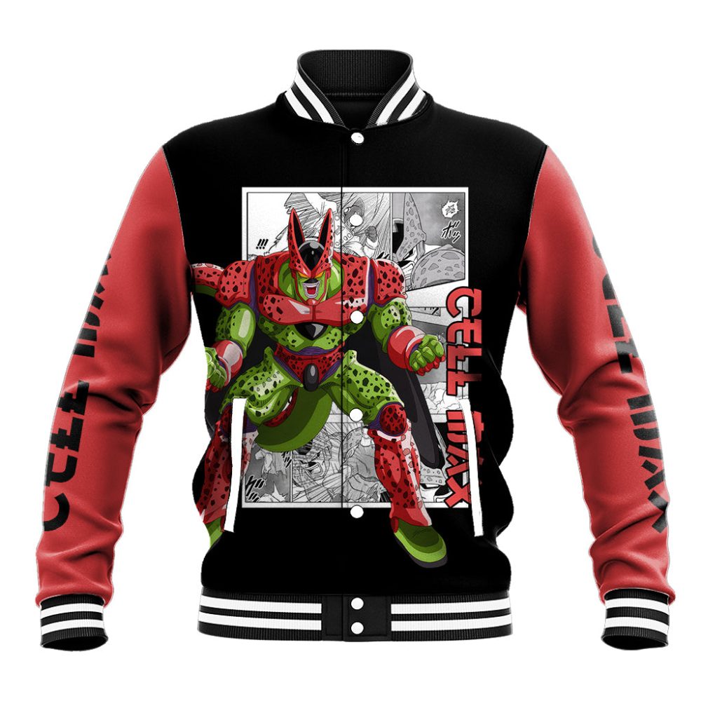 Cell Max Baseball Jacket Dragon Ball Mix Anime Manga Ts04
