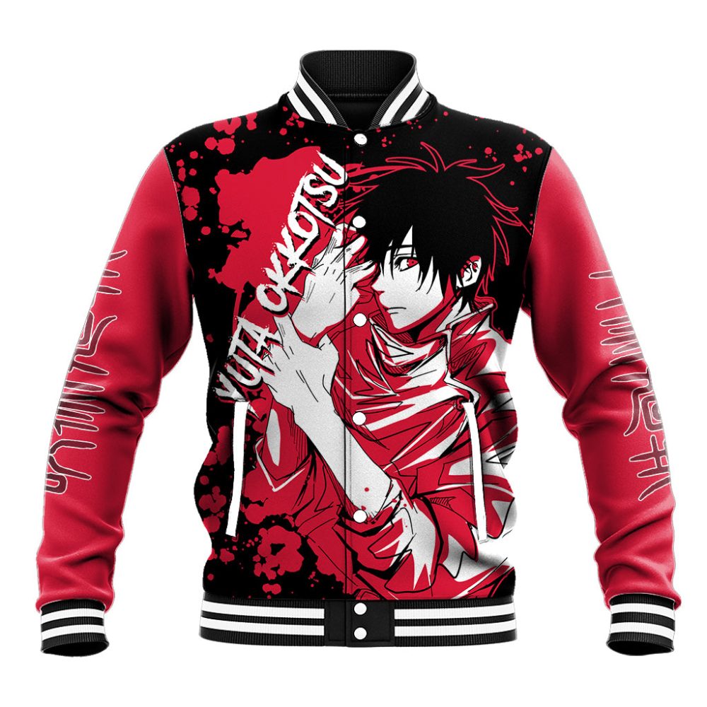 Yuta Okkotsu Jujutsu Kaisen Baseball Jacket Manga Style Art Ts04