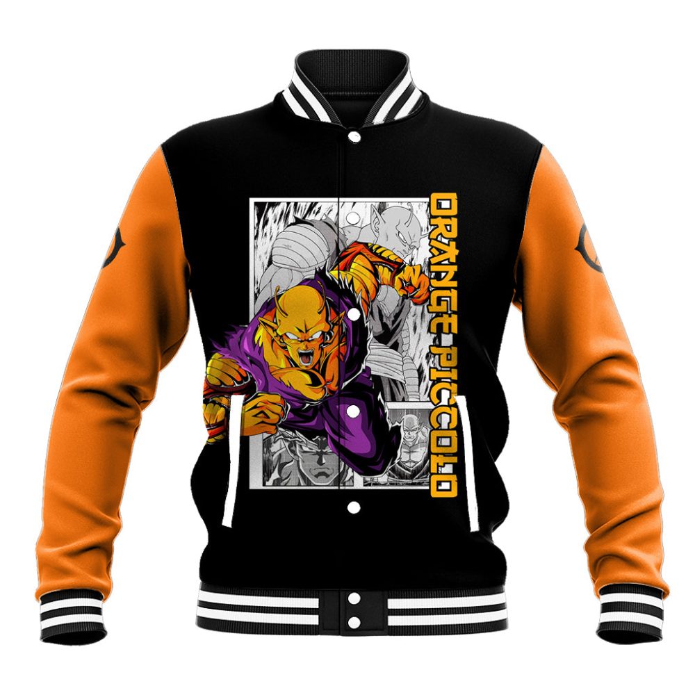 Orange Piccolo Baseball Jacket Dragon Ball Anime Mix Manga Ts04