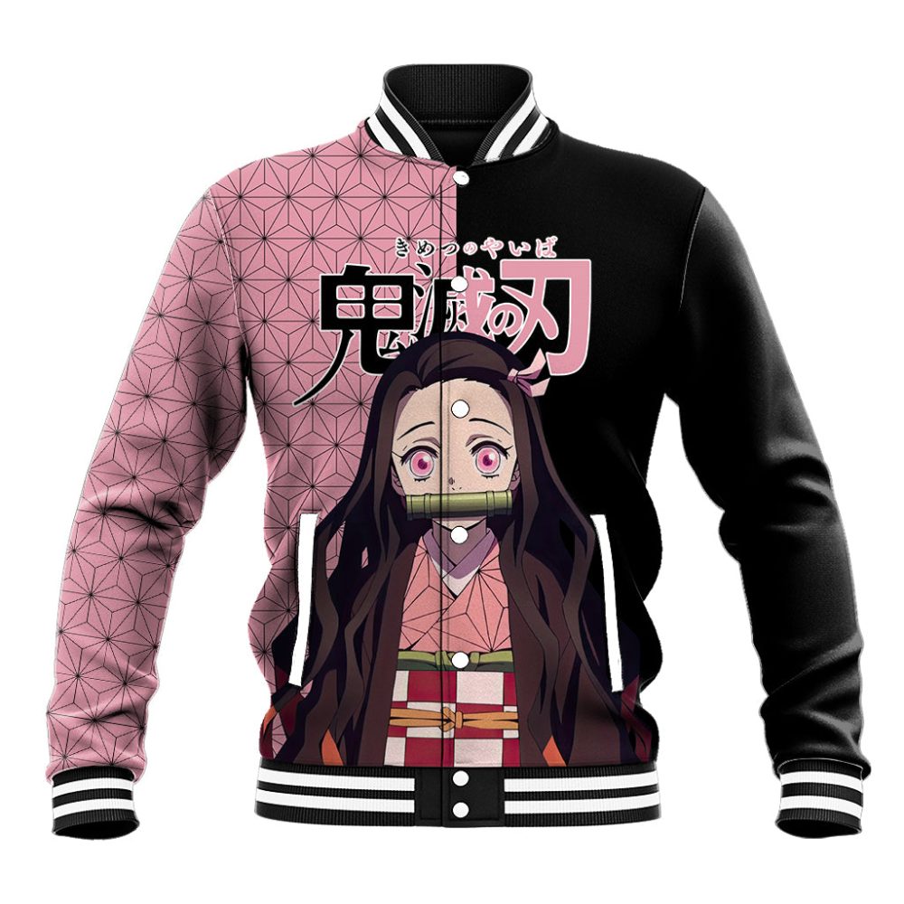 Nezuko Kamado Demon Slayer Baseball Jacket Anime Style Ts04