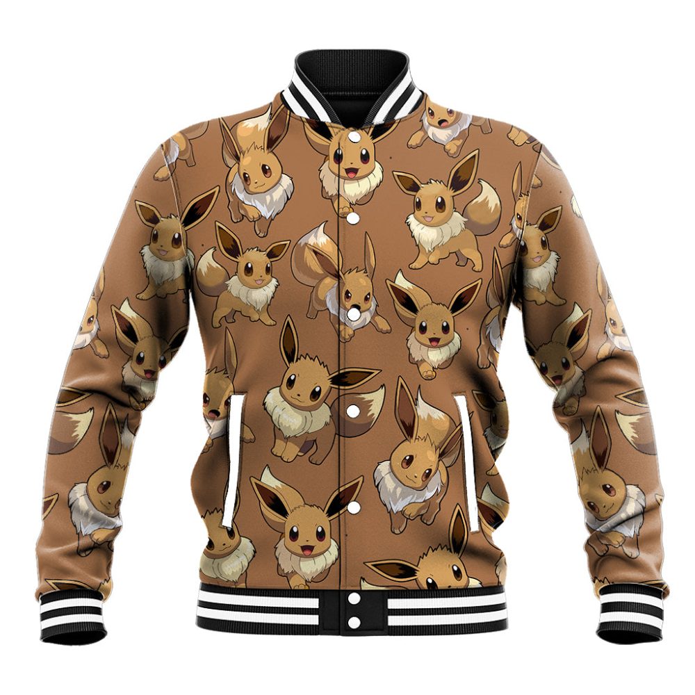Eevee Pattern Style Baseball Jacket Ts04
